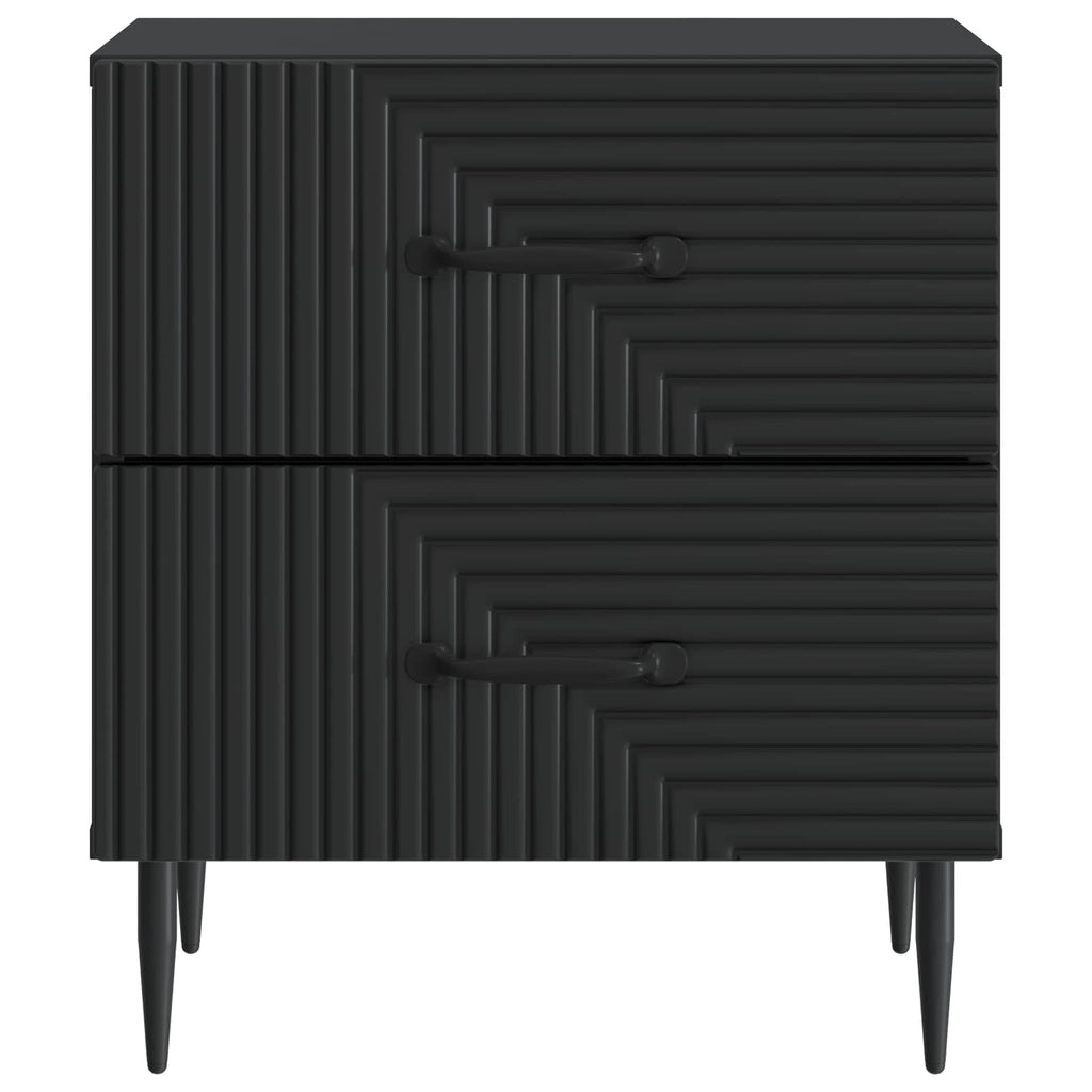 Armadio da Notte Nero 43 x 34,5 x 47,5 cm Legno ingegnerizzato