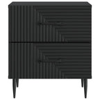 Armadio da Notte Nero 43 x 34,5 x 47,5 cm Legno ingegnerizzato