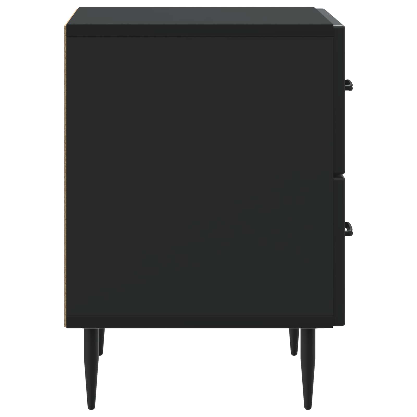 Armadio da Notte Nero 43 x 34,5 x 47,5 cm Legno ingegnerizzato