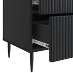 Armadio da Notte con cassetto 2 pcs Nero 43 x 34,5 x 47,5 cm