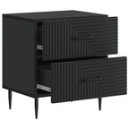 Armadio da Notte con cassetto 2 pcs Nero 43 x 34,5 x 47,5 cm