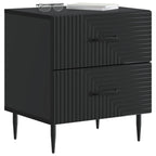 Armadio da Notte con cassetto 2 pcs Nero 43 x 34,5 x 47,5 cm