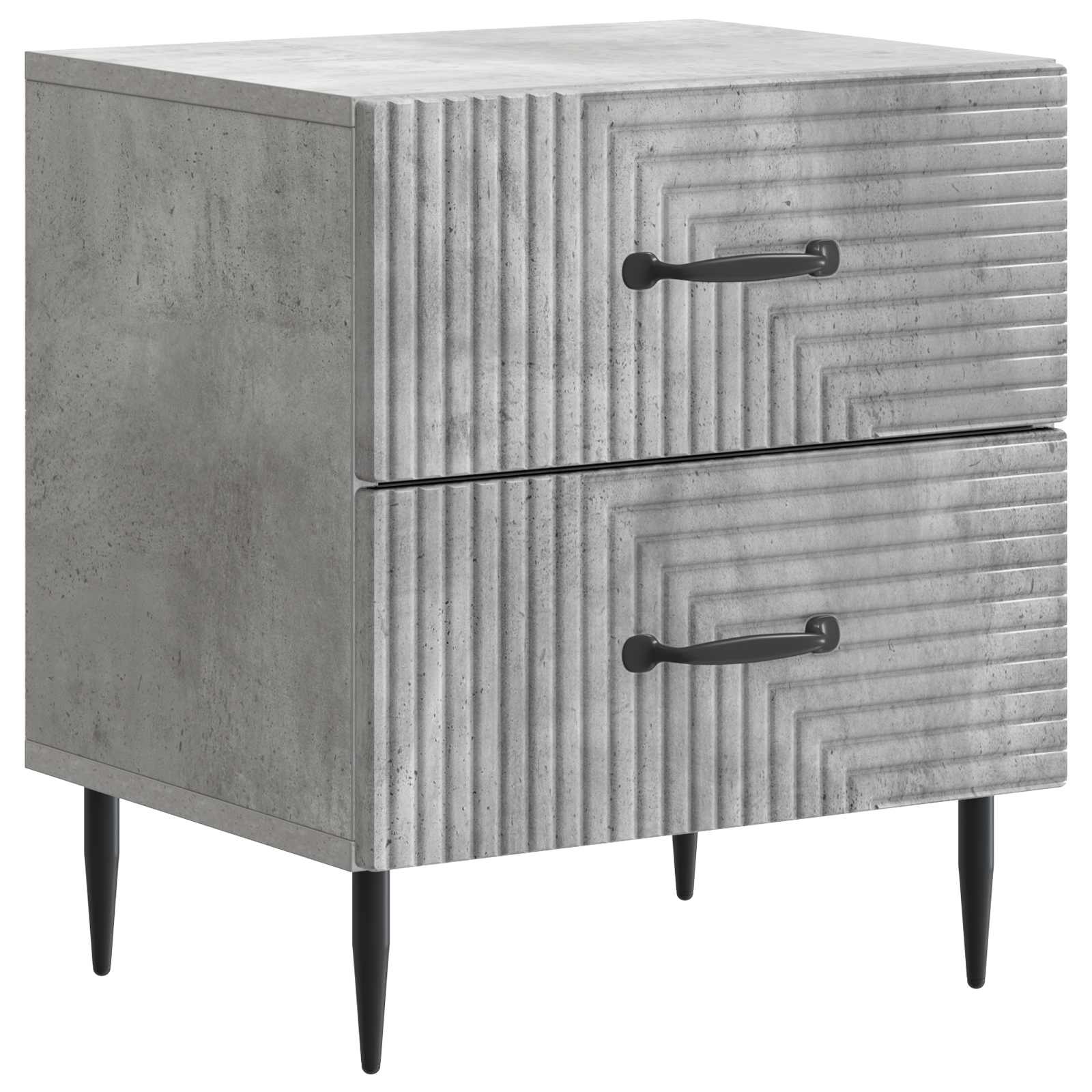 Armadio da Notte Grigio Cemento 43 x 34,5 x 47,5 cm