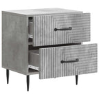 Armadio da Notte Grigio Cemento 43 x 34,5 x 47,5 cm