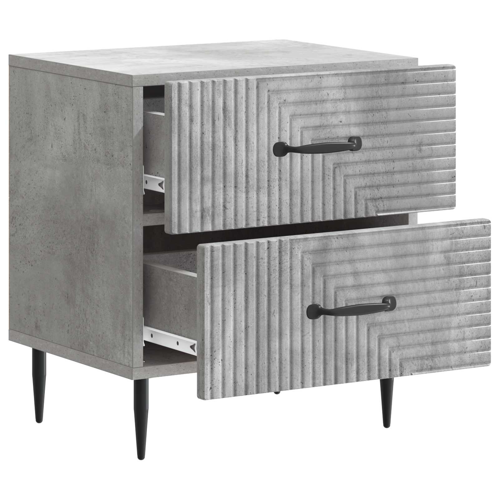 Armadio da Notte Grigio Cemento 43 x 34,5 x 47,5 cm