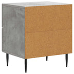 Armadio da Notte Grigio Cemento 43 x 34,5 x 47,5 cm