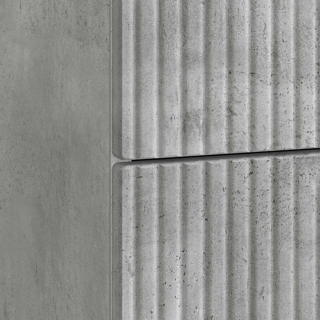Armadio da Notte 2 pcs Grigio Cemento 43 x 34,5 x 47,5 cm