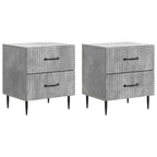 Armadio da Notte 2 pcs Grigio Cemento 43 x 34,5 x 47,5 cm