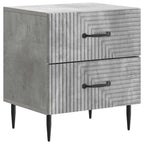 Armadio da Notte 2 pcs Grigio Cemento 43 x 34,5 x 47,5 cm