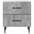 Armadio da Notte 2 pcs Grigio Cemento 43 x 34,5 x 47,5 cm