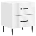 Armadio da Notte con cassetto Bianco Lucido 43 x 34,5 x 47,5 cm