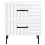 Armadio da Notte con cassetto Bianco Lucido 43 x 34,5 x 47,5 cm