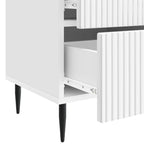 Armadio da Notte 2 pcs Bianco Lucido 43 x 34,5 x 47,5 cm