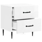 Armadio da Notte 2 pcs Bianco Lucido 43 x 34,5 x 47,5 cm
