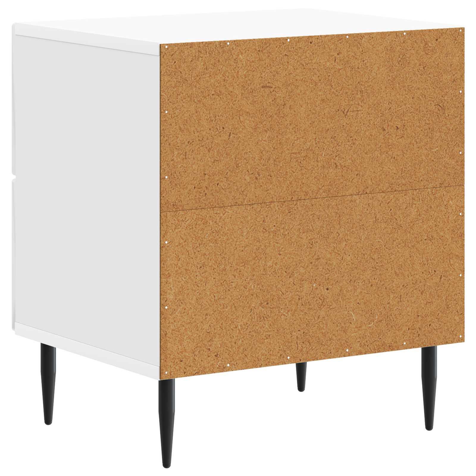 Armadio da Notte 2 pcs Bianco Lucido 43 x 34,5 x 47,5 cm