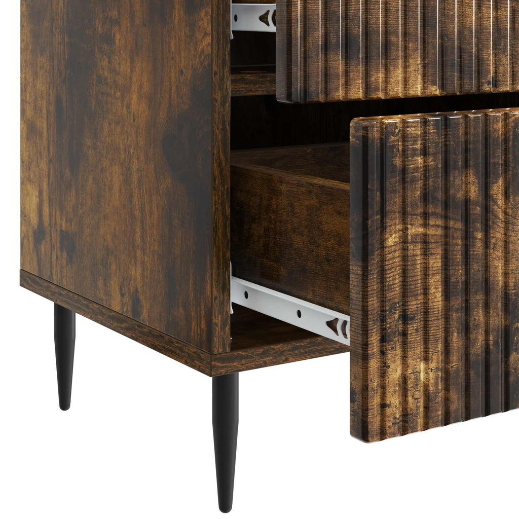 Armadio da Notte con cassetto Rovere Fumo 43 x 34,5 x 47,5 cm