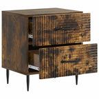 Armadio da Notte con cassetto Rovere Fumo 43 x 34,5 x 47,5 cm