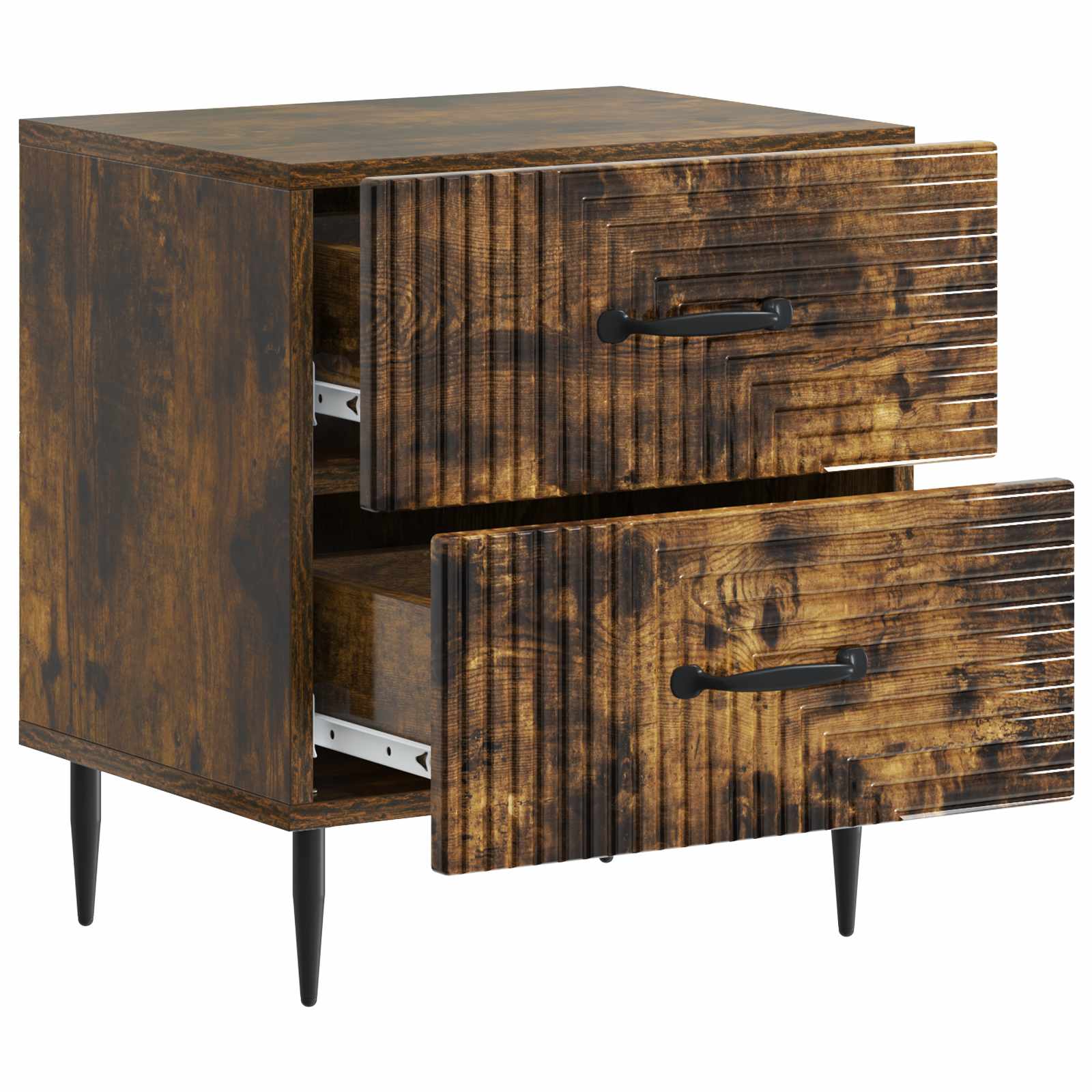 Armadio da Notte con cassetto Rovere Fumo 43 x 34,5 x 47,5 cm