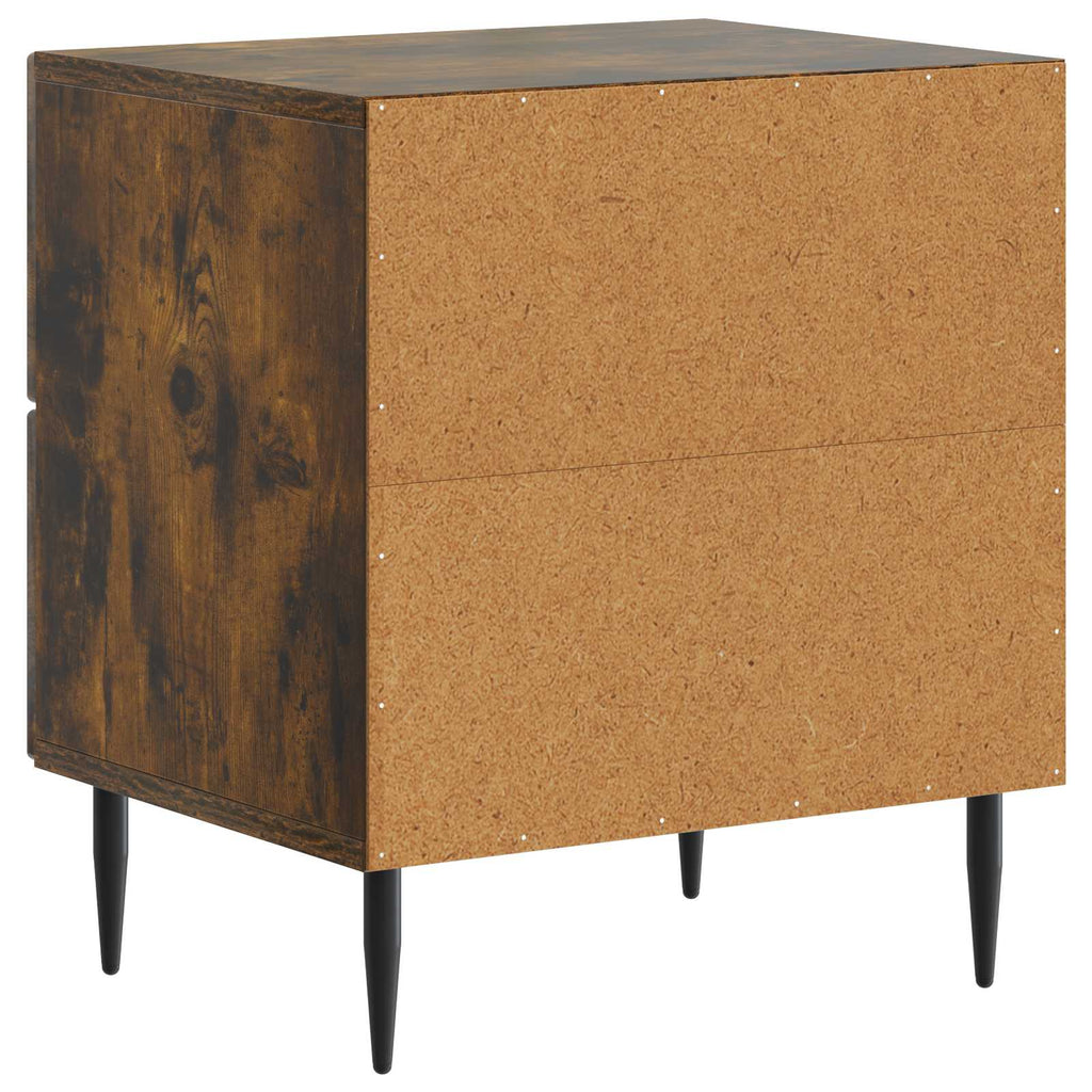 Armadio da Notte 2 pcs Rovere Fumo 43 x 34,5 x 47,5 cm