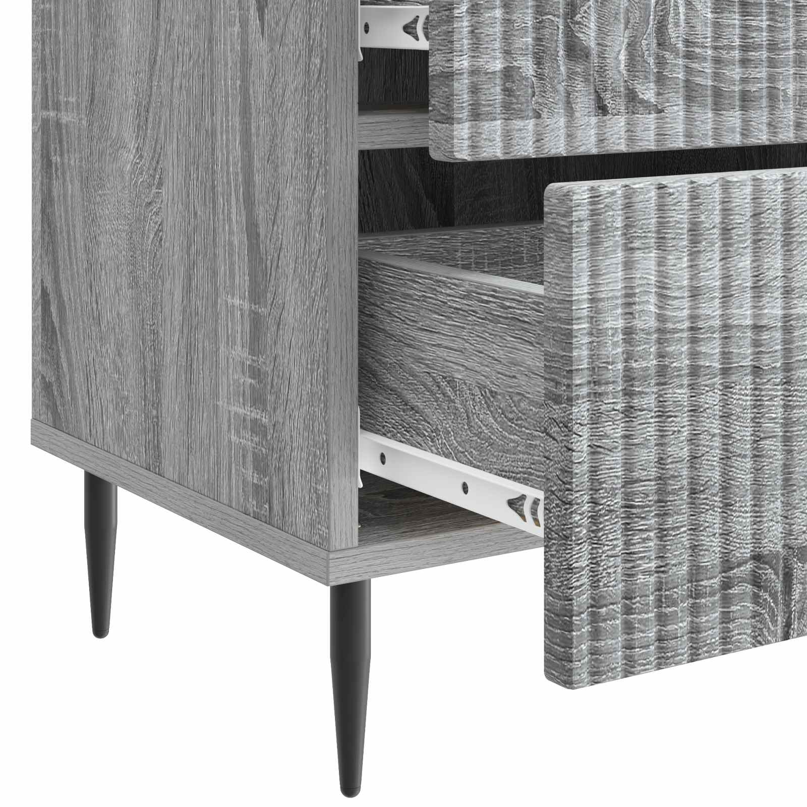 Armadio da Notte con cassetto Grigio Sonoma 43 x 34,5 x 47,5 cm