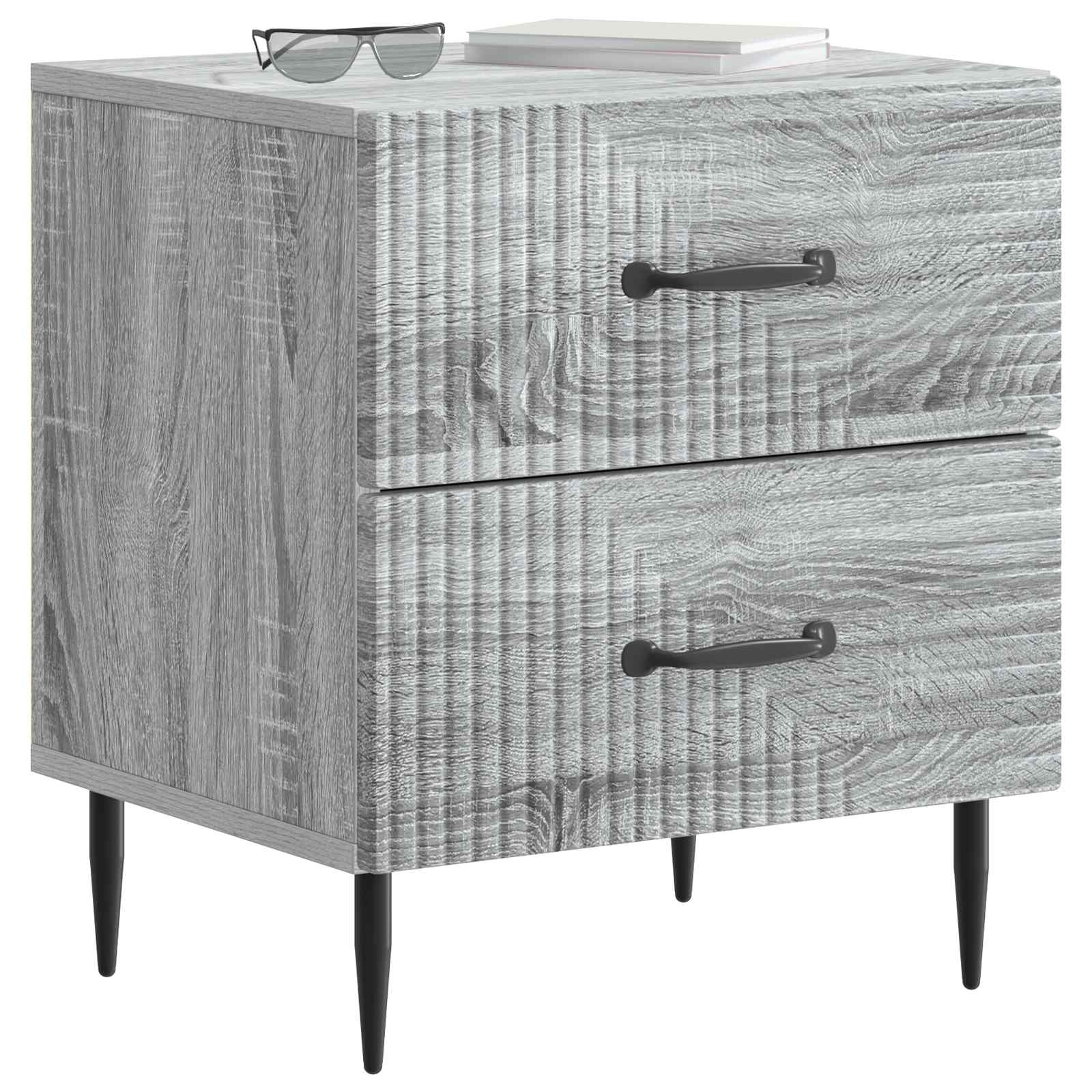 Armadio da Notte con cassetto Grigio Sonoma 43 x 34,5 x 47,5 cm