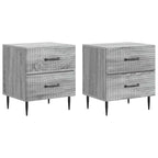 Armadio da Notte 2 pcs Grigio Sonoma 43 x 34,5 x 47,5 cm