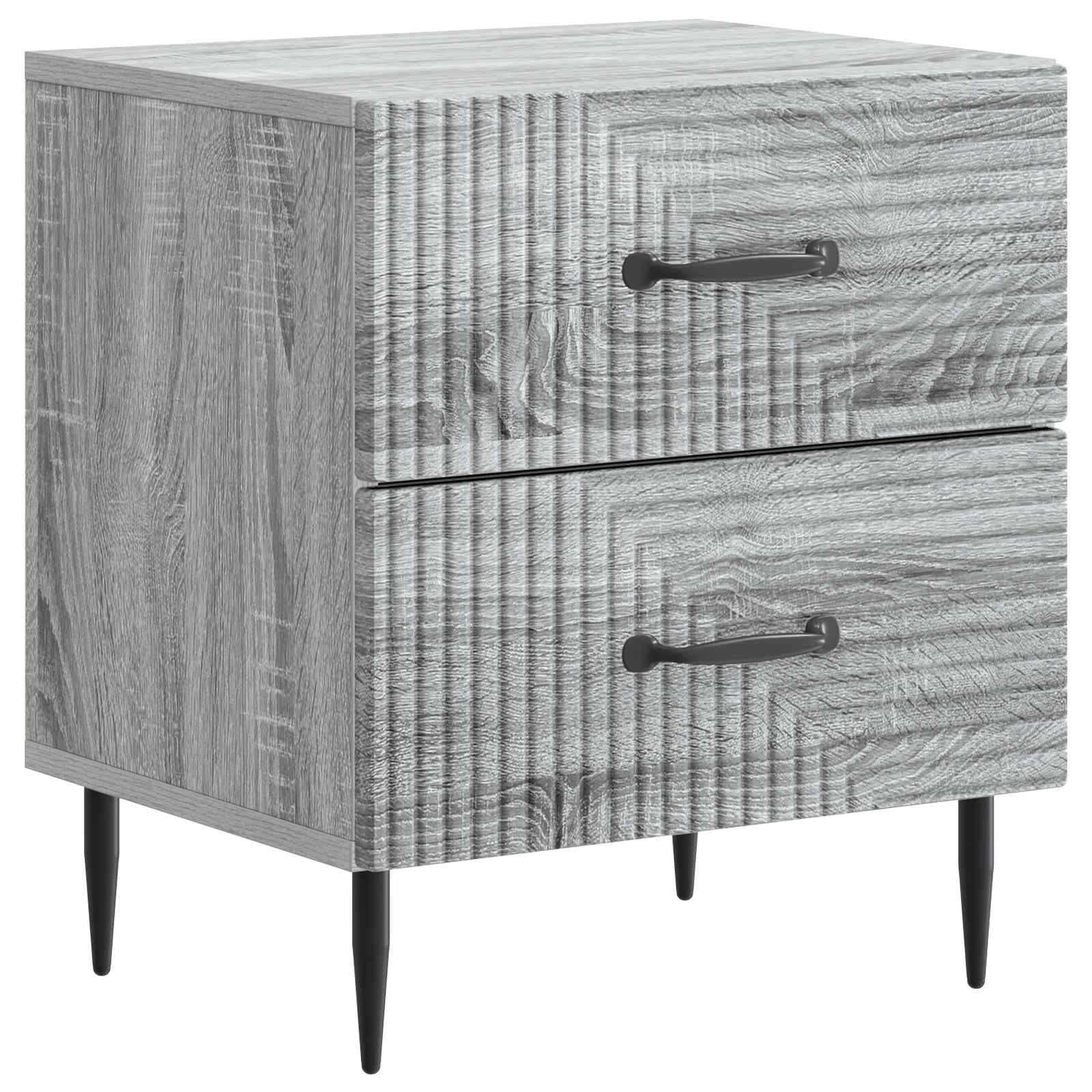 Armadio da Notte 2 pcs Grigio Sonoma 43 x 34,5 x 47,5 cm