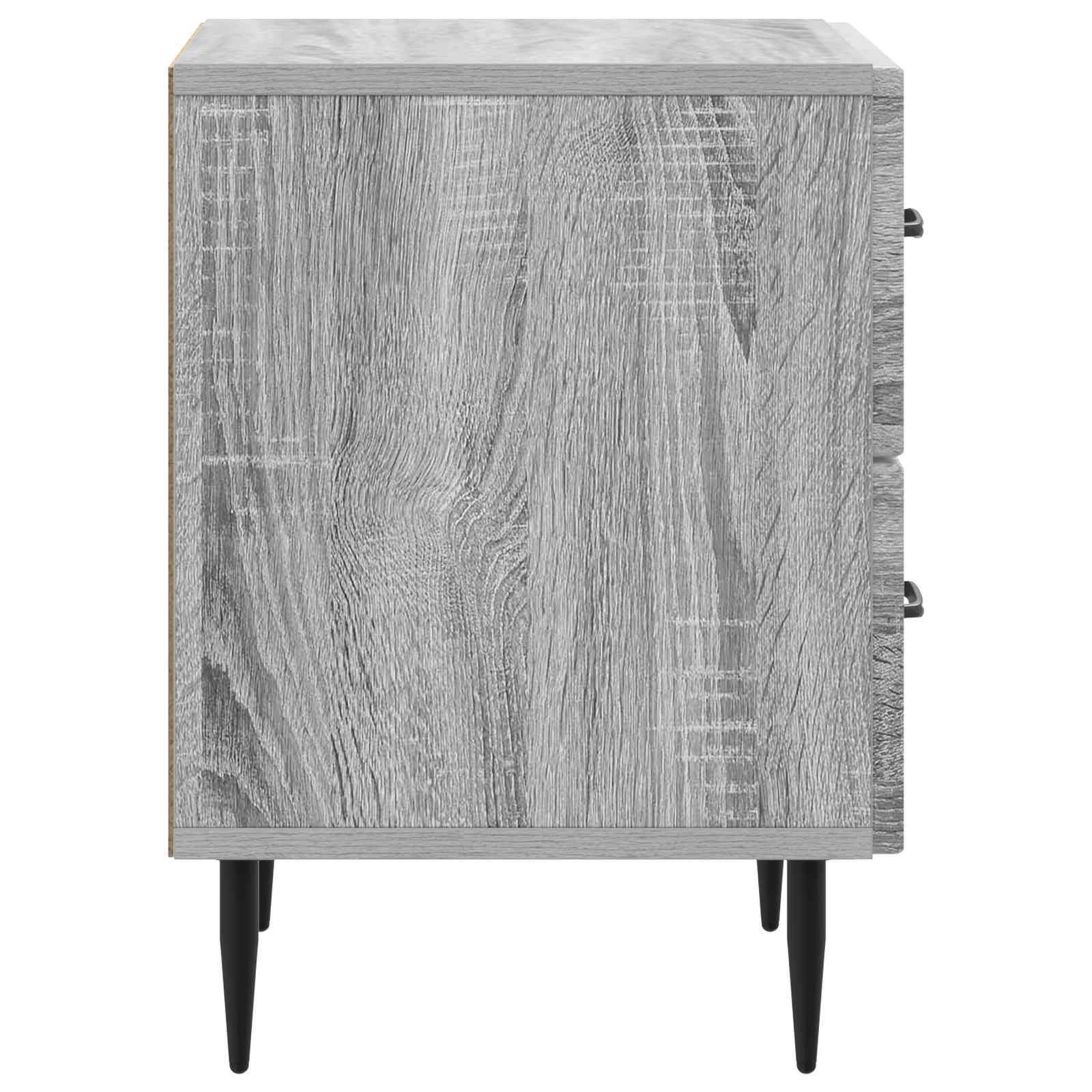 Armadio da Notte 2 pcs Grigio Sonoma 43 x 34,5 x 47,5 cm