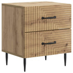 Armadio da Notte 2 pcs Rovere Artigianale 43 x 34,5 x 47,5 cm