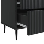 Armadio da Notte Nero 62 x 34,5 x 47,5 cm Legno ingegnerizzato
