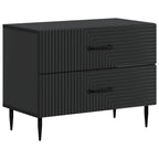 Armadio da Notte Nero 62 x 34,5 x 47,5 cm Legno ingegnerizzato
