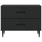 Armadio da Notte Nero 62 x 34,5 x 47,5 cm Legno ingegnerizzato