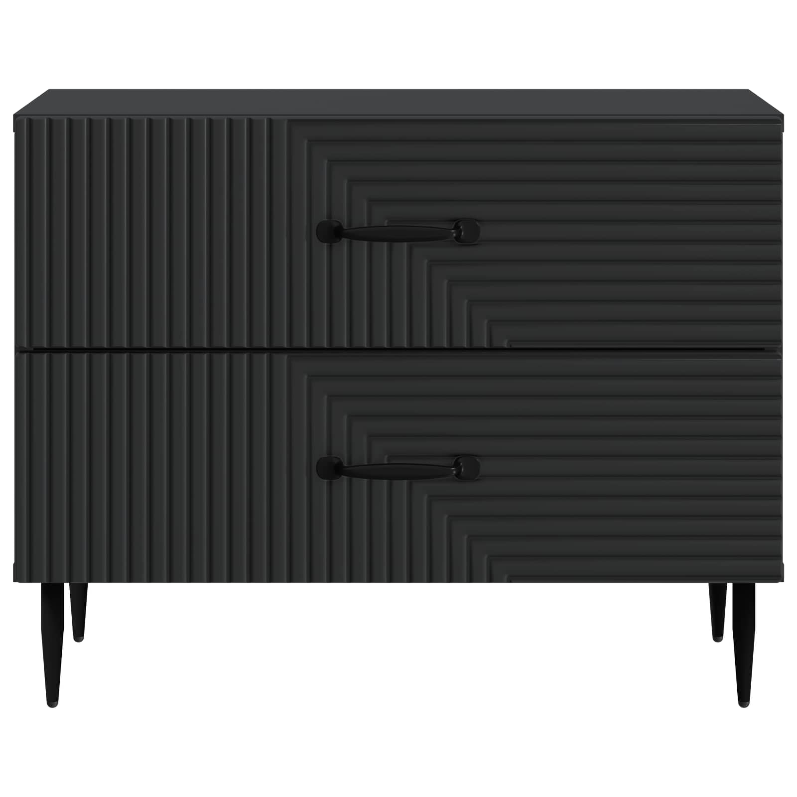 Armadio da Notte Nero 62 x 34,5 x 47,5 cm Legno ingegnerizzato