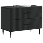 Armadio da Notte Nero 62 x 34,5 x 47,5 cm Legno ingegnerizzato