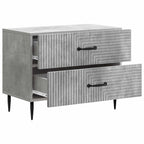 Armadio da Notte Grigio Cemento 62 x 34,5 x 47,5 cm