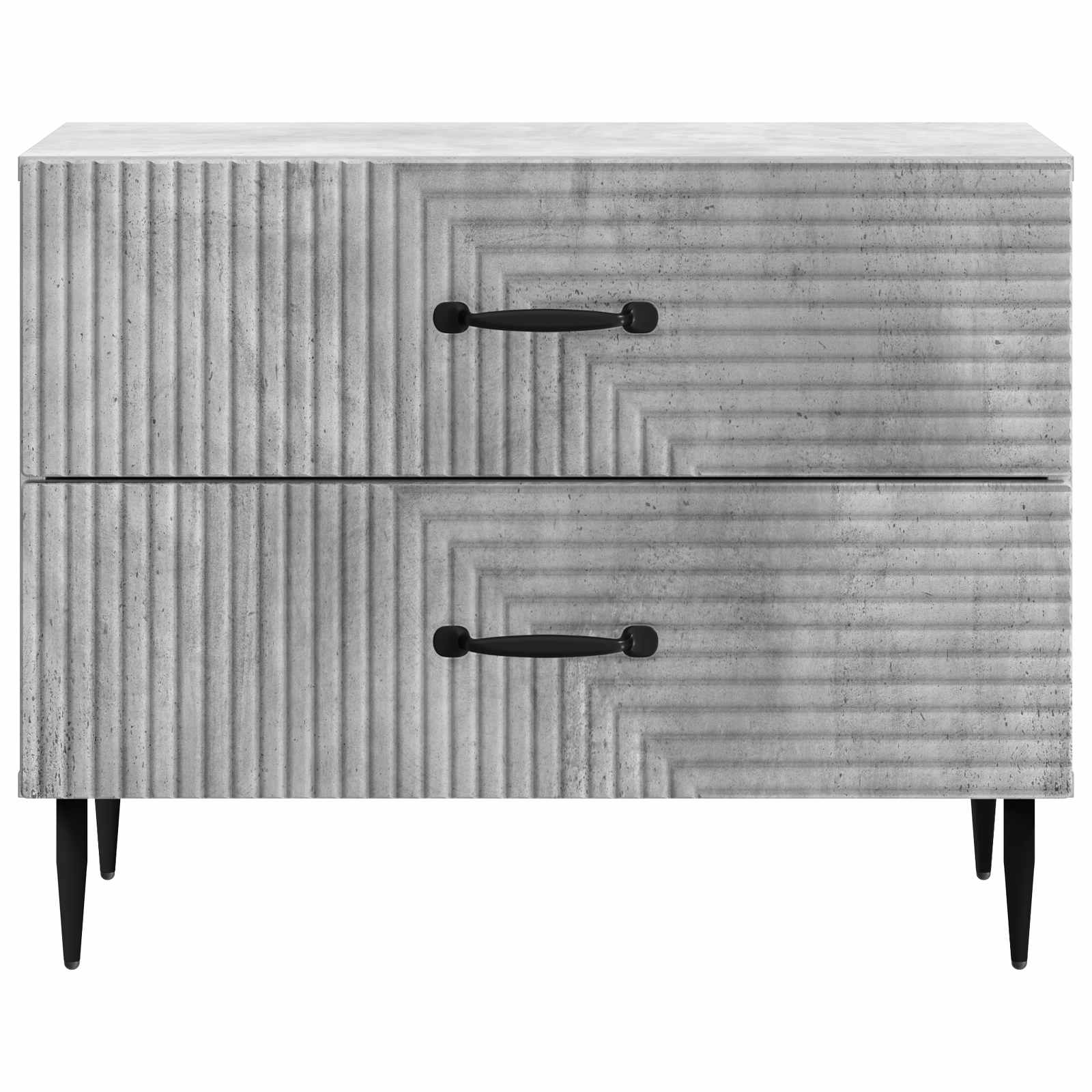 Armadio da Notte Grigio Cemento 62 x 34,5 x 47,5 cm