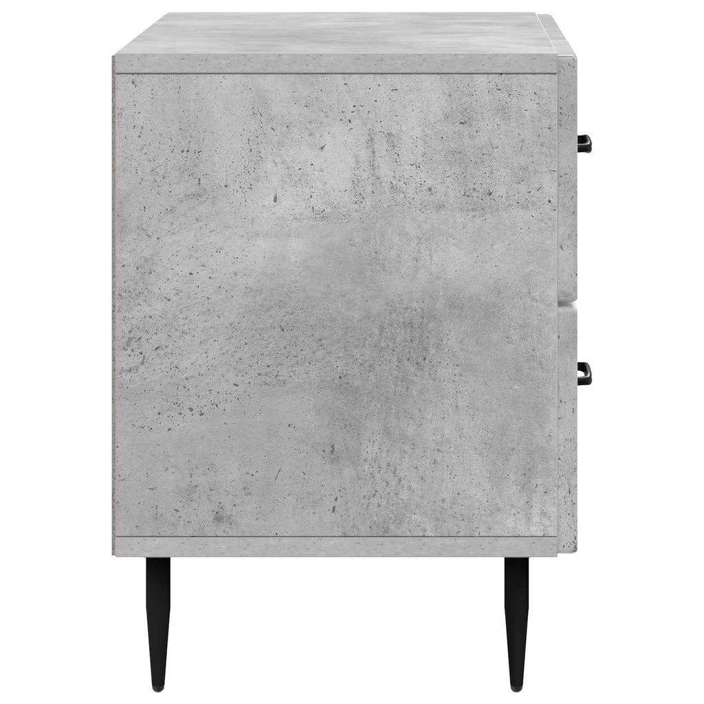 Armadio da Notte Grigio Cemento 62 x 34,5 x 47,5 cm