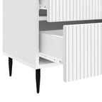 Armadio da Notte con cassetto Bianco Lucido 62 x 34,5 x 47,5 cm