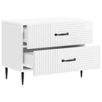 Armadio da Notte con cassetto Bianco Lucido 62 x 34,5 x 47,5 cm