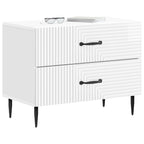 Armadio da Notte con cassetto Bianco Lucido 62 x 34,5 x 47,5 cm