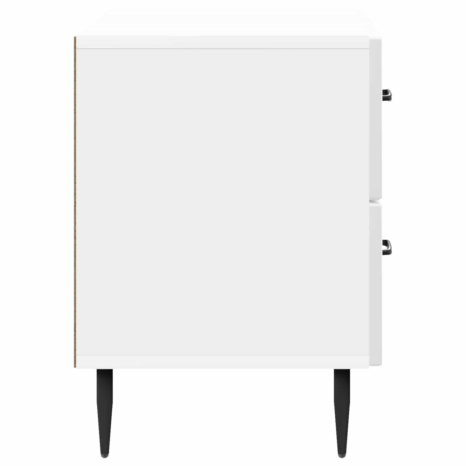 Armadio da Notte con cassetto Bianco Lucido 62 x 34,5 x 47,5 cm