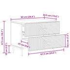 Armadio da Notte con cassetto Bianco Lucido 62 x 34,5 x 47,5 cm