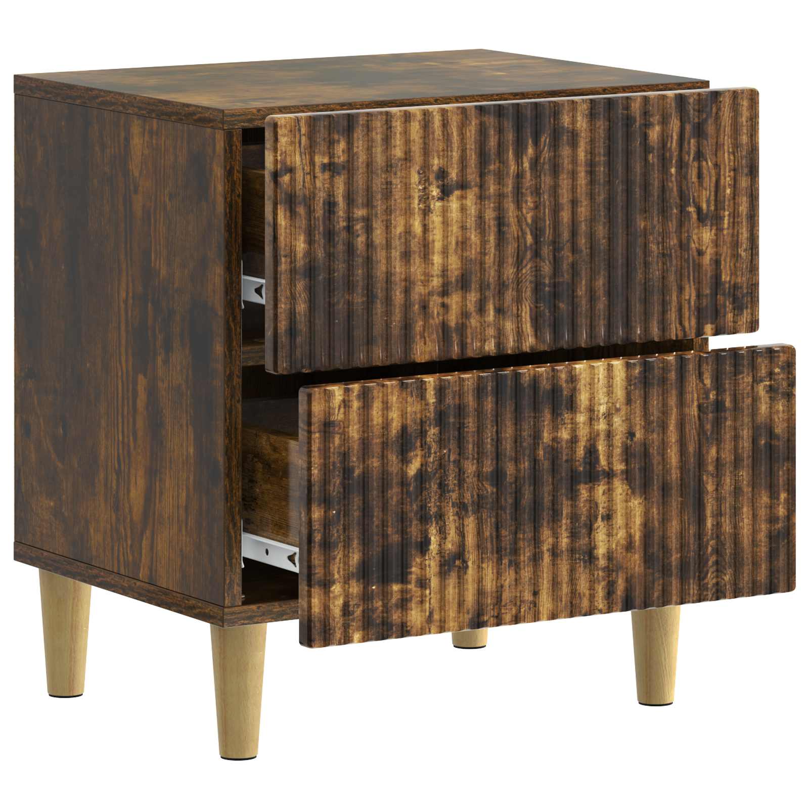 Armadio da Notte con cassetto Rovere Fumo 62 x 34,5 x 47,5 cm