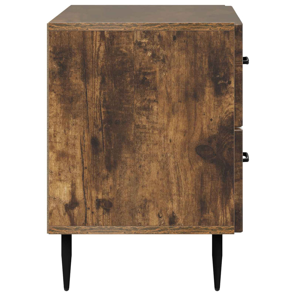 Armadio da Notte con cassetto Rovere Fumo 62 x 34,5 x 47,5 cm