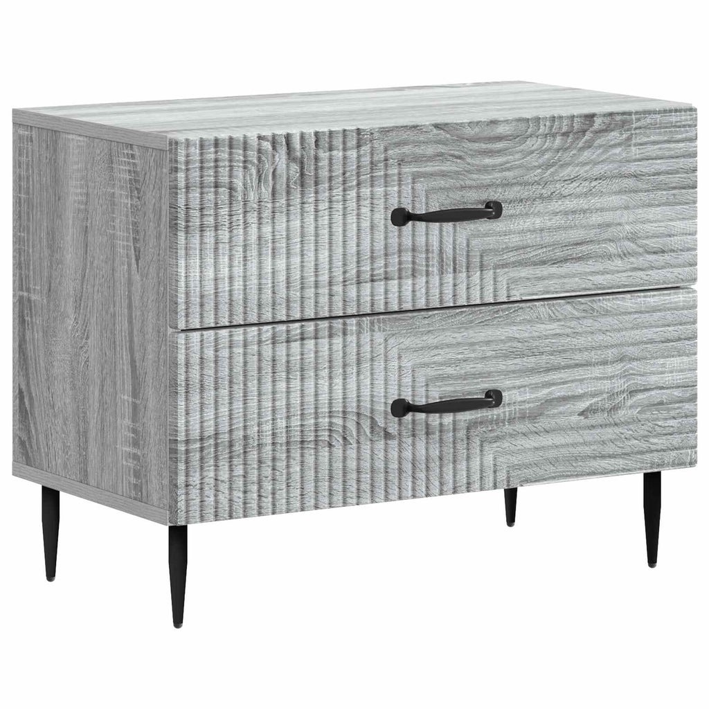 Armadio da Notte con cassetto Grigio Sonoma 62 x 34,5 x 47,5 cm