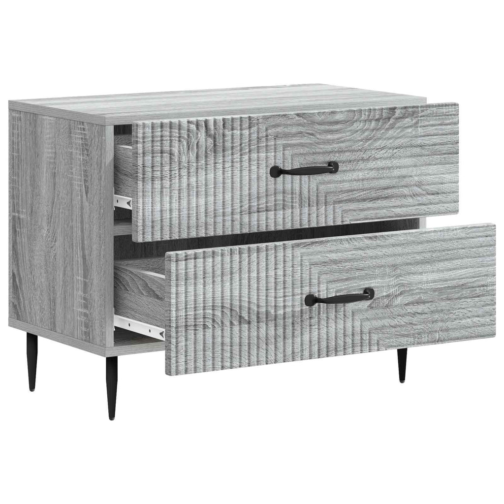 Armadio da Notte con cassetto Grigio Sonoma 62 x 34,5 x 47,5 cm