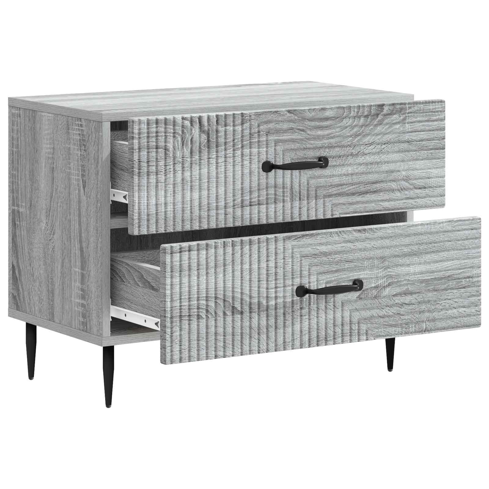 Armadio da Notte con cassetto Grigio Sonoma 62 x 34,5 x 47,5 cm