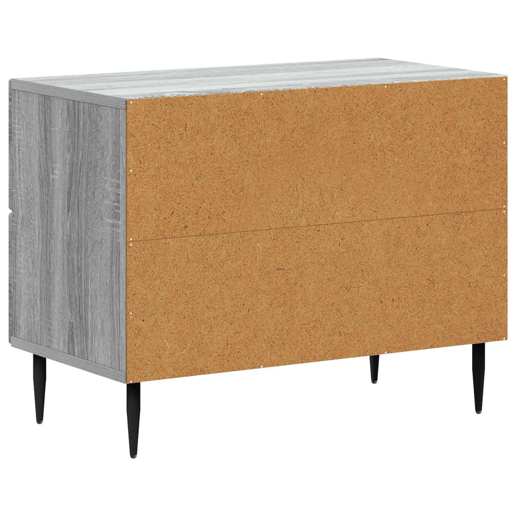 Armadio da Notte con cassetto Grigio Sonoma 62 x 34,5 x 47,5 cm