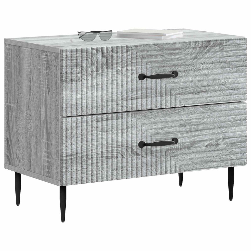 Armadio da Notte con cassetto Grigio Sonoma 62 x 34,5 x 47,5 cm