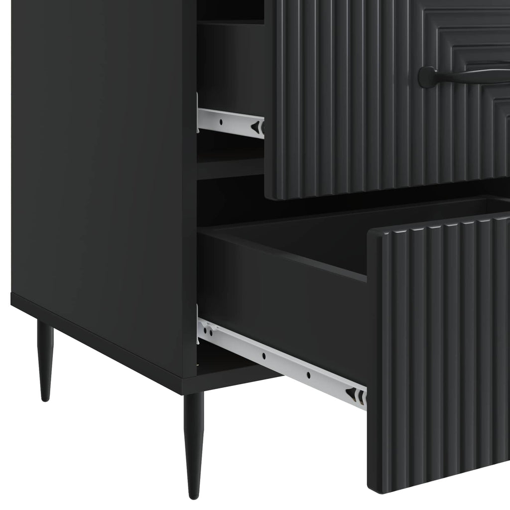 Armadio da Notte Nero 43 x 41 x 66,5 cm Legno ingegnerizzato